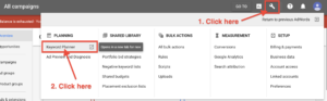 how to find keyword planner tool adwords